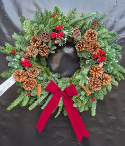 Christmas Wreath Burgundy Large