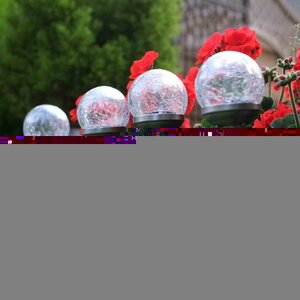 Crackle Globe Stake light 5 pack