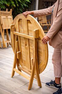 Malton Teak Folding 4 Seat Set - image 2
