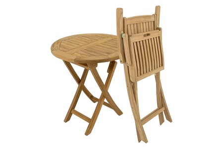 Malton Teak Folding Bistro Set - image 2