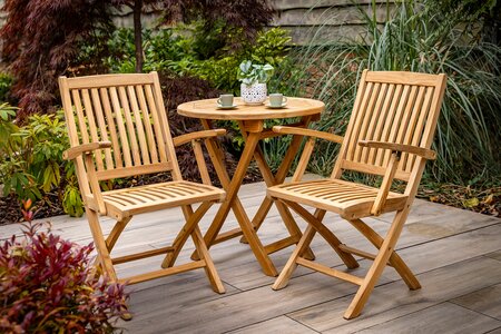 Malton Teak Folding Bistro Set - image 1
