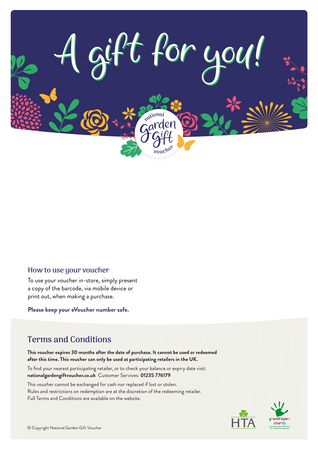 National Garden Gift E-Voucher - A Gift For You