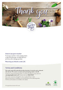 National Garden Gift E-Voucher - Thank You