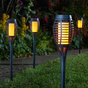 Party Flaming Torch 5pk Black