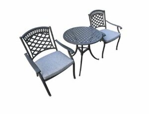Pescara Bistro Set Charcoal