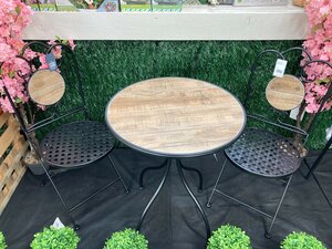 Wood Effect Bateaux Bistro Set - image 1